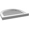 Ekena Millwork Round Top Surface Mount PVC Gable Vent: Functional, w/ 2"W x 2"P Brickmould Sill Frame, 22"W x 20"H GVPRT22X2003SF - alternate 2
